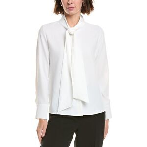 Colette Rose Womens  Solid Blouse, White